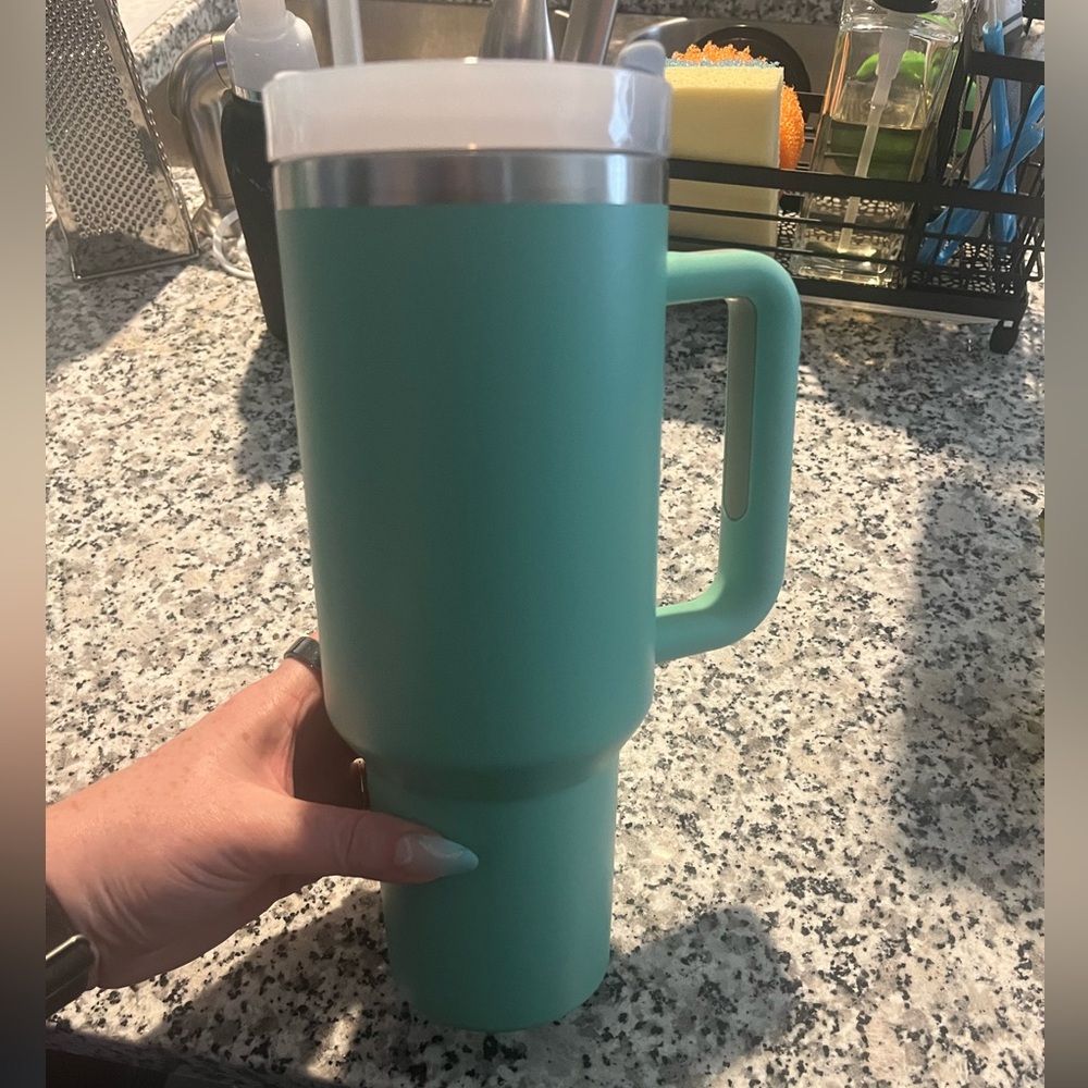 Amazon teal stainless steel tumbler